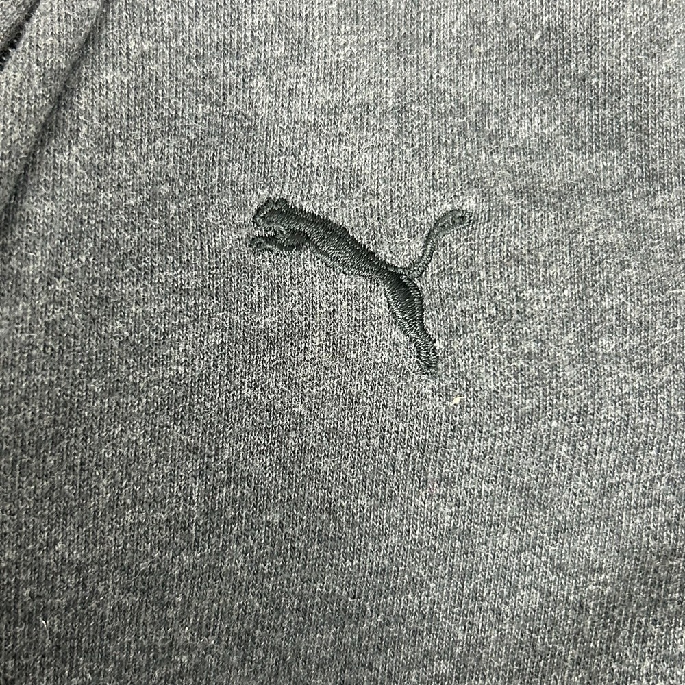 Puma Asymmetrical Jacket Women Large Gray Cotton French Terry Cowl Neck Full Zip - Picture 4 of 14